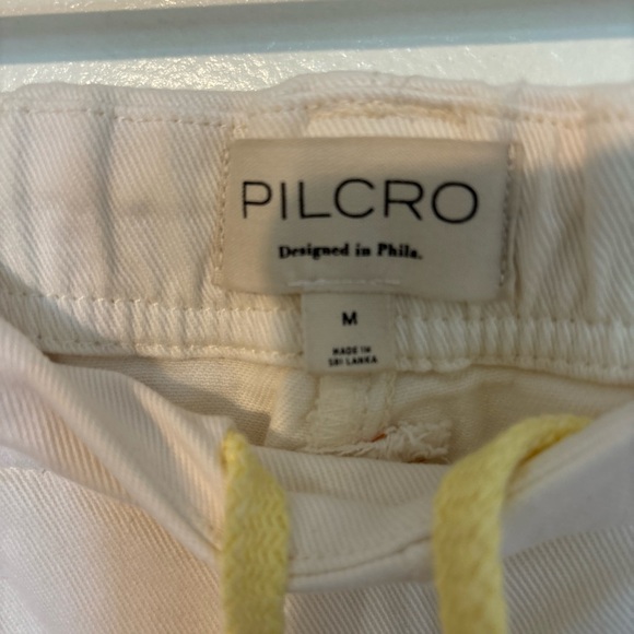 Pilcro cropped wide leg drawstring beige pants - Picture 4 of 11